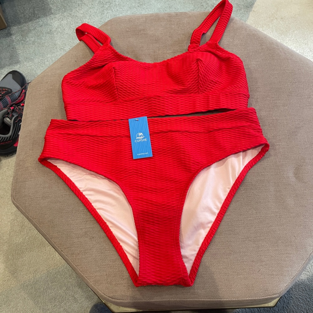 Cupshe Red Bikini Set